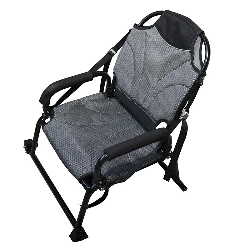 Fishing Boat Seat - Ademende kajakvisstoel van mesh met armleuningen,