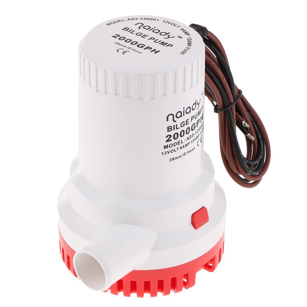 Fishing Boat Bilge Pump - Elektrische bilgepomp 2000GPH onderwater, maritieme wateroverdracht,