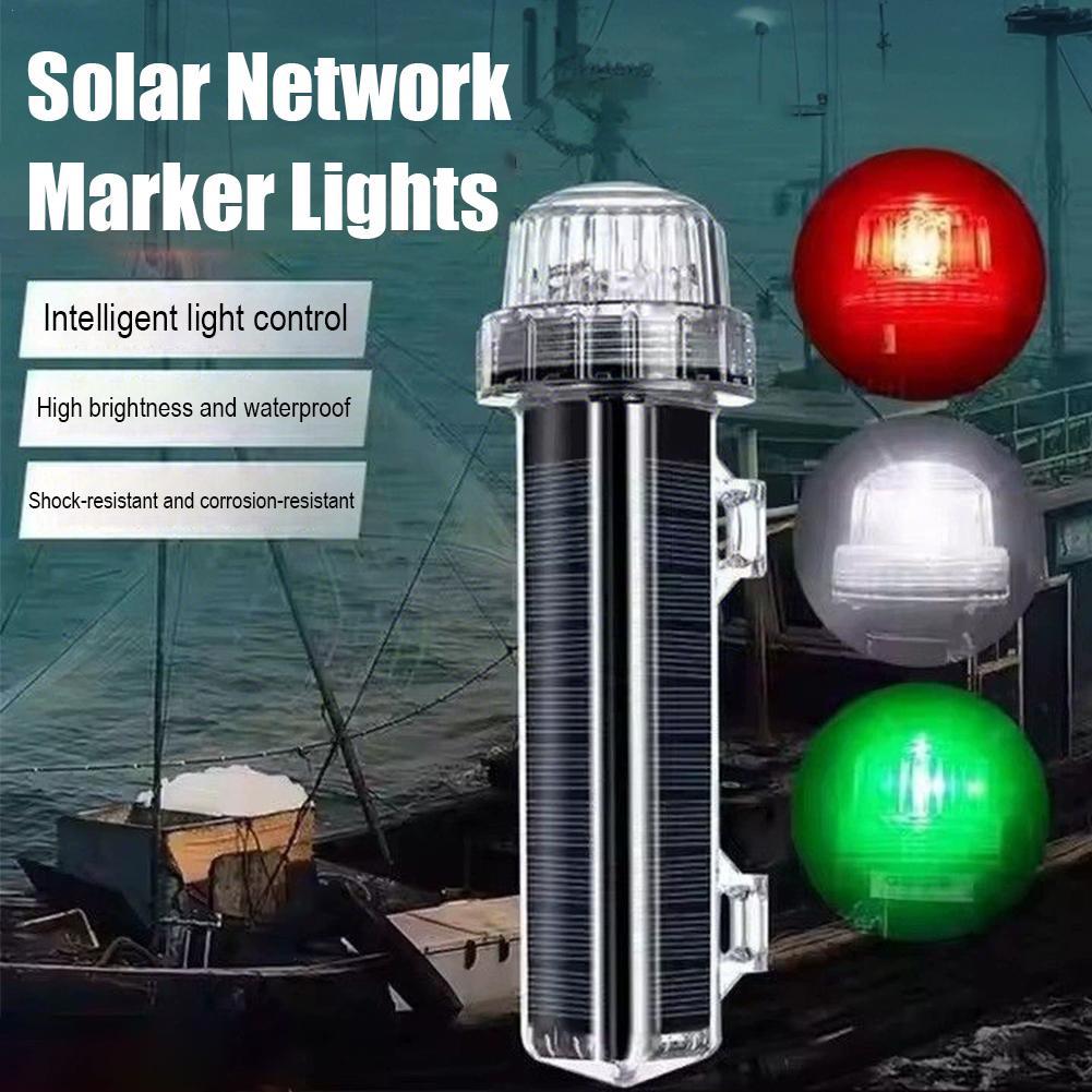 Fishing Boat Navigation Light - Solar Ocean Signaallicht Navigatie Signaallicht Waterdicht