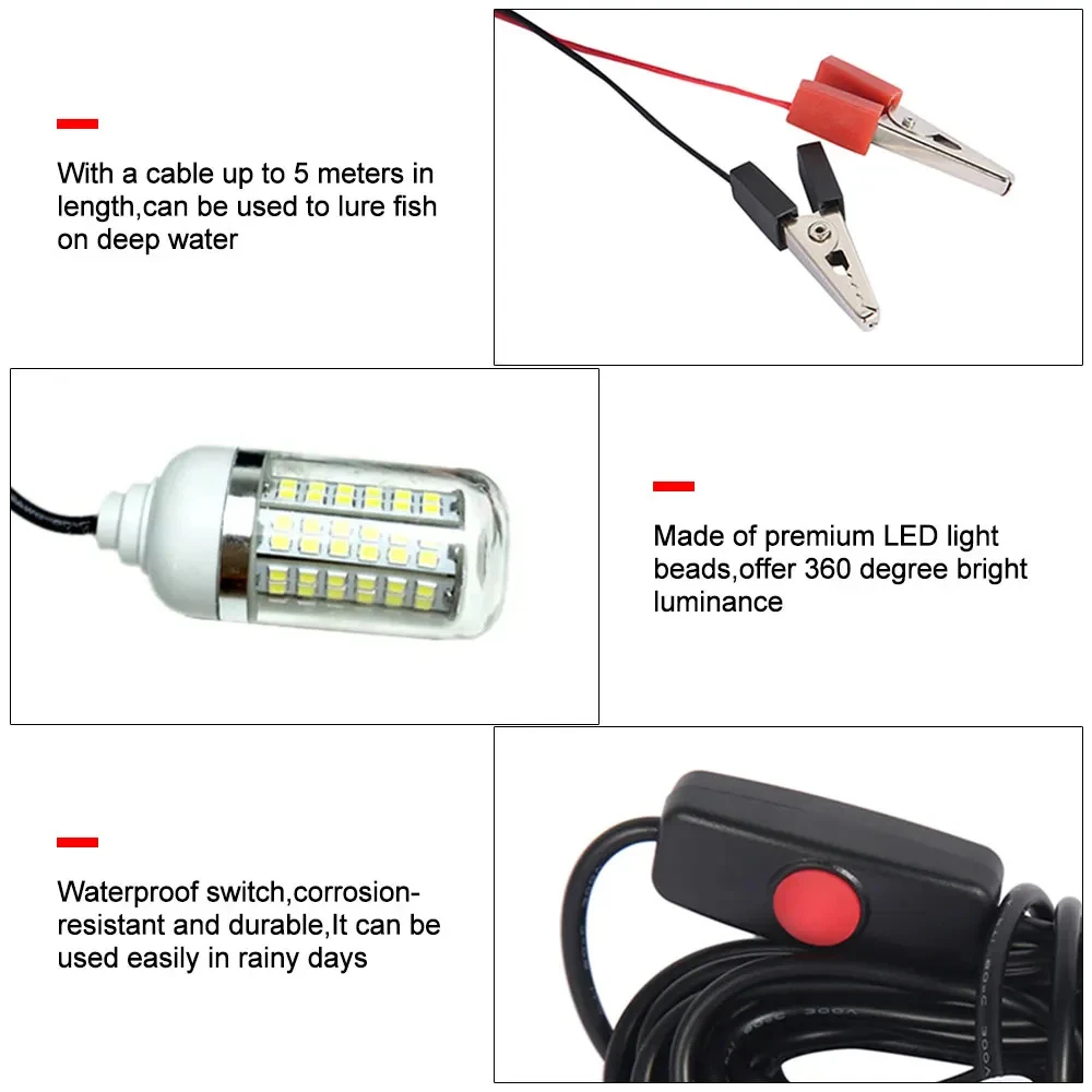 12V Onderwaterlamp 15W 108 Led - Fishing Boat Navigation Light recensie en prijs